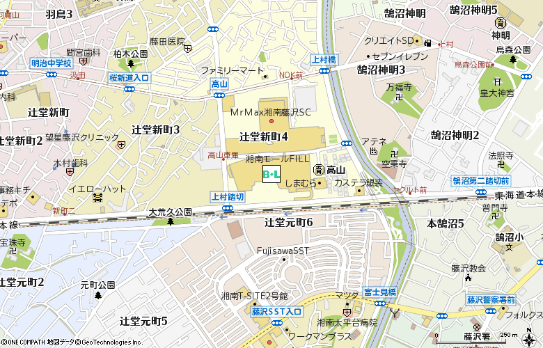 アイシティ湘南モールフィル付近の地図